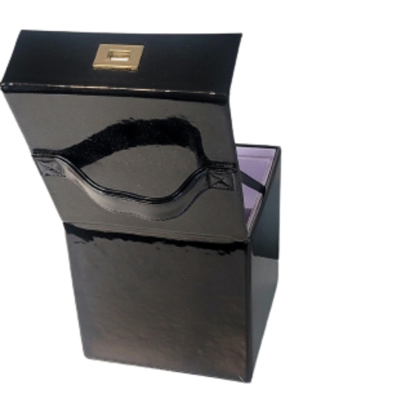 !SOLD!💰 Victoria's Secret Black and Purple Satin Lined Jewelry Box - Picture 8 of 14